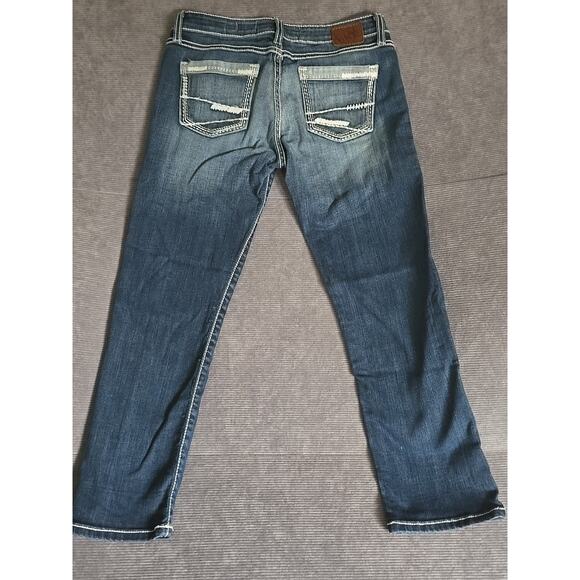 BKE Jeans Womens Size 27 Blue Stella Cropped Straight Leg Stretch - Picture 7 of 10